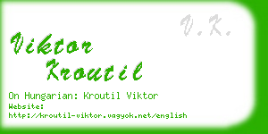 viktor kroutil business card